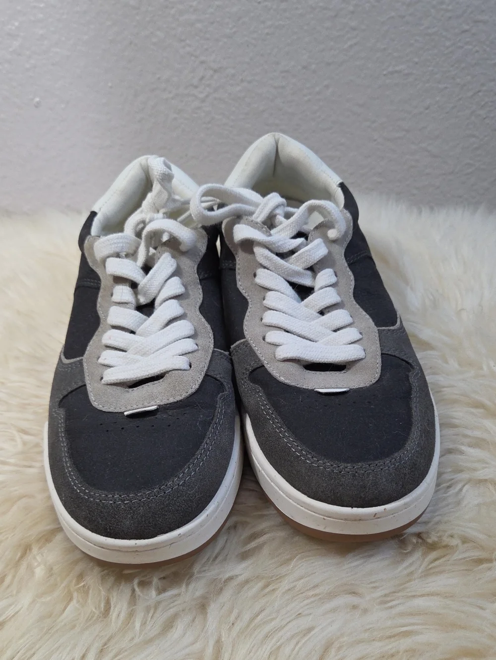 Madewell MWL Gray Suede Leather Court Sneakers Unisex